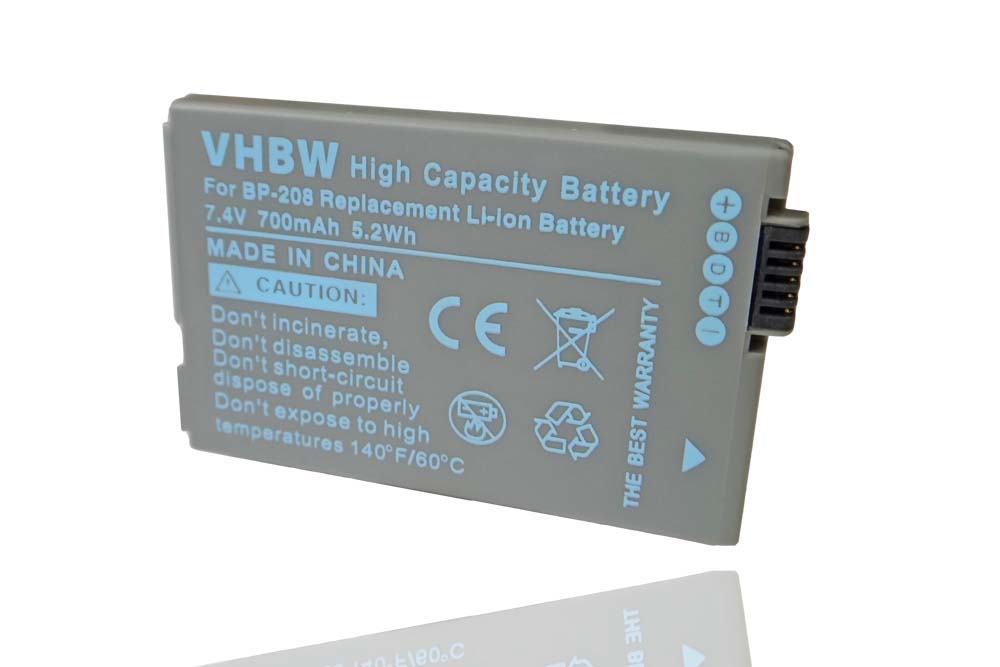 Akku F&uuml;r Canon Bp-208 Mvx1s Mvx450 Mvx460 Dc21 Dc 21