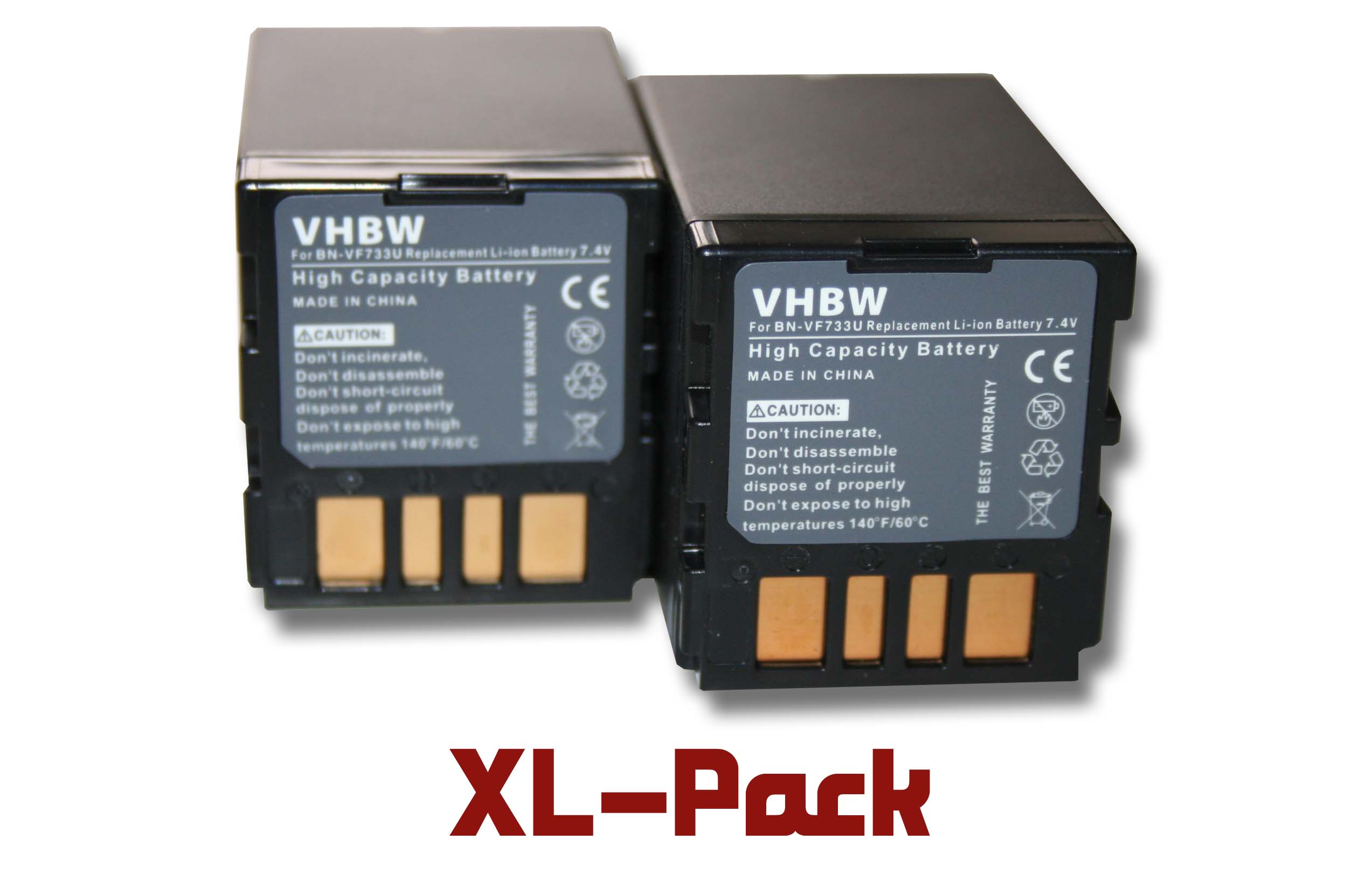 2x Akku für JVC GRD239, GRD240, GRD240E, GRD240EG 2200mAh 7,4V Li