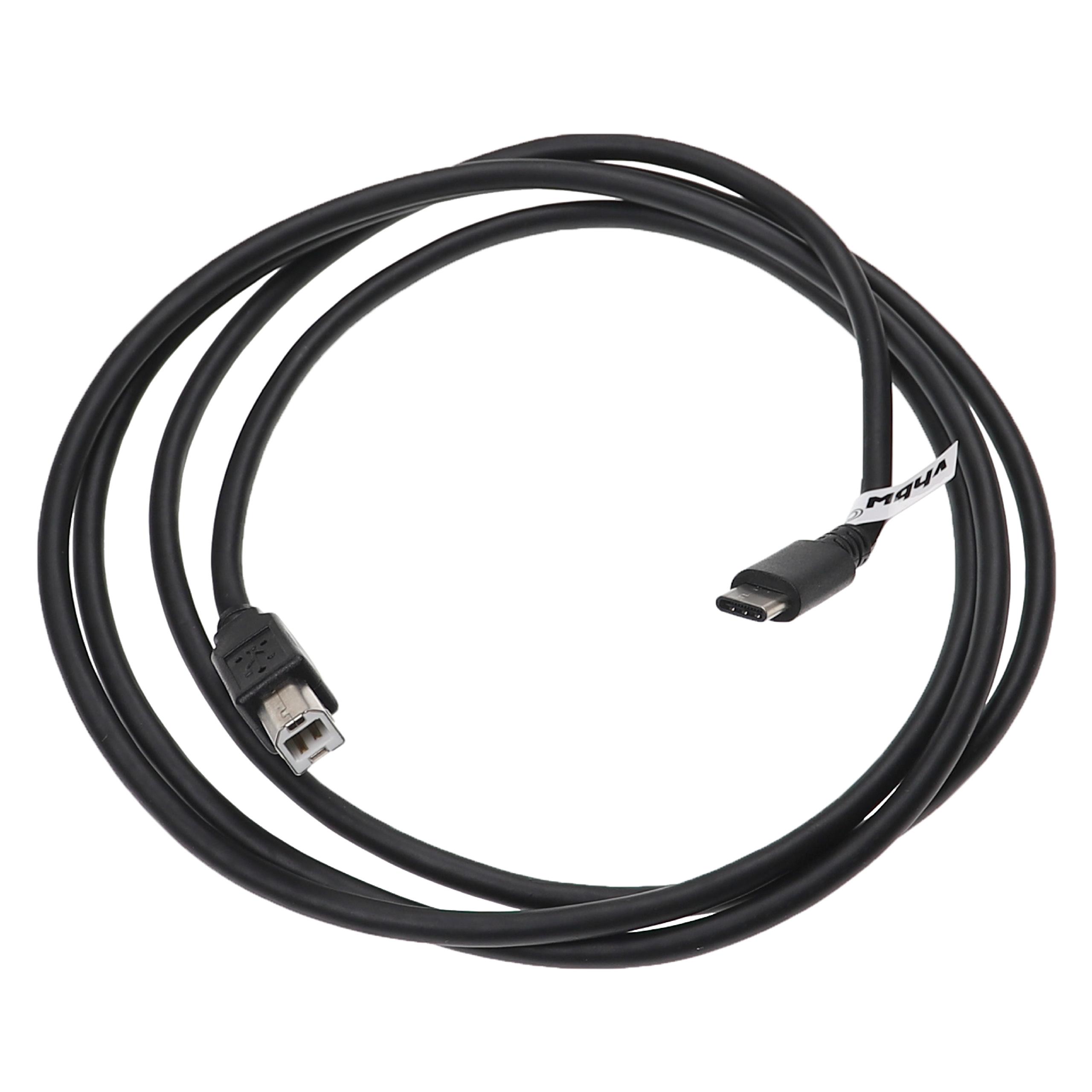 deleyCON 2m Cavo USB-C per Stampante (Per Stampanti, Scanner, MIDI) Cavo USB -C a USB-B per Samsung Epson HP Canon Brother iPhone 17 16 15 Notebook Tablet PC MacBook