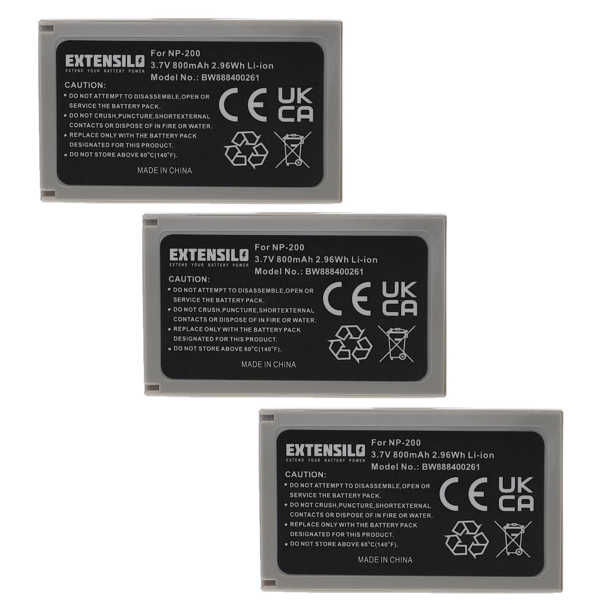 Batterie Compatible Minolta NP-200 - 700mAh, Li-ion, Pour Appareils Photo