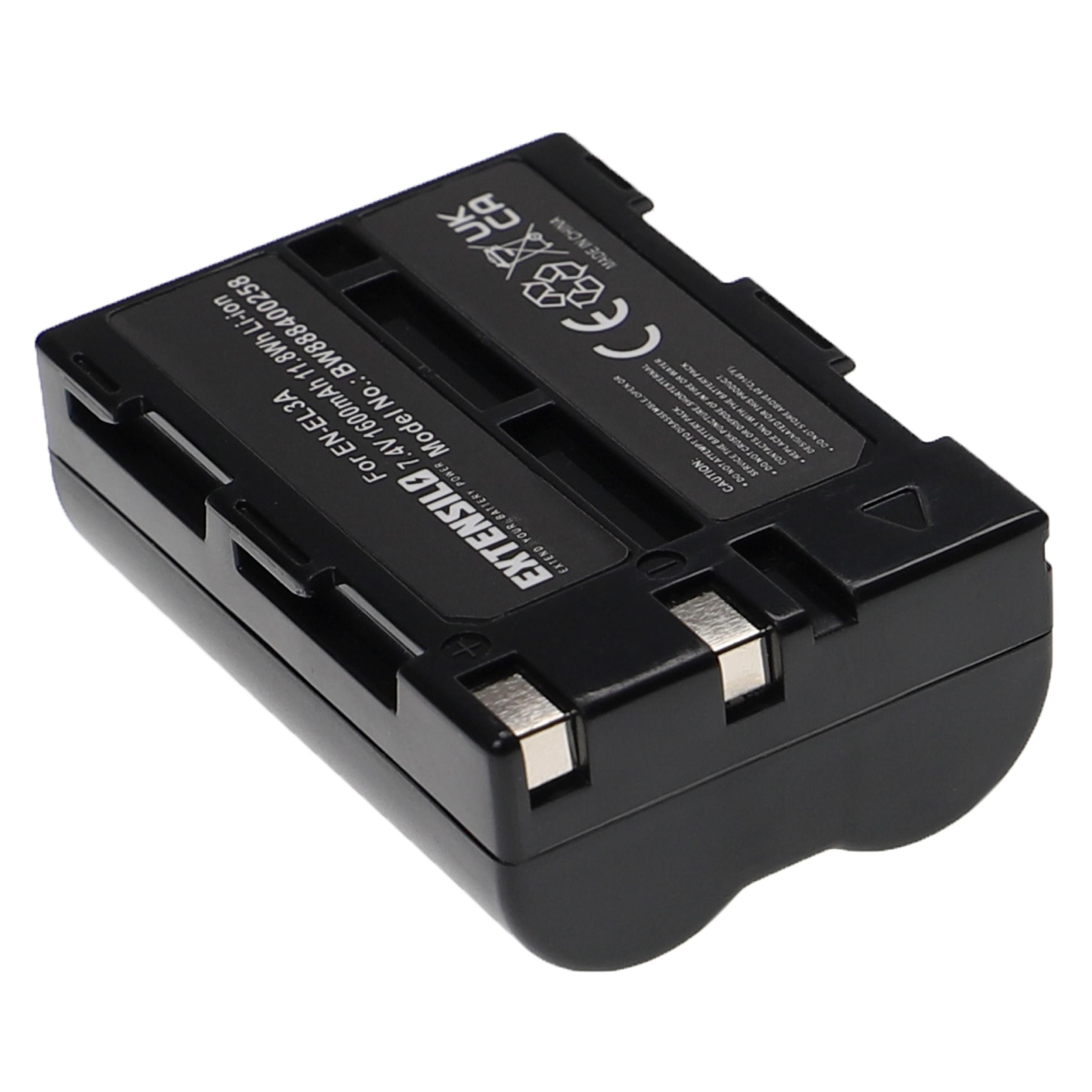 EXTENSILO Akku Für Nikon D50, D70, D100 – 1600mAh, 7,4V, Li-Ion, Ersetzt EN-EL3