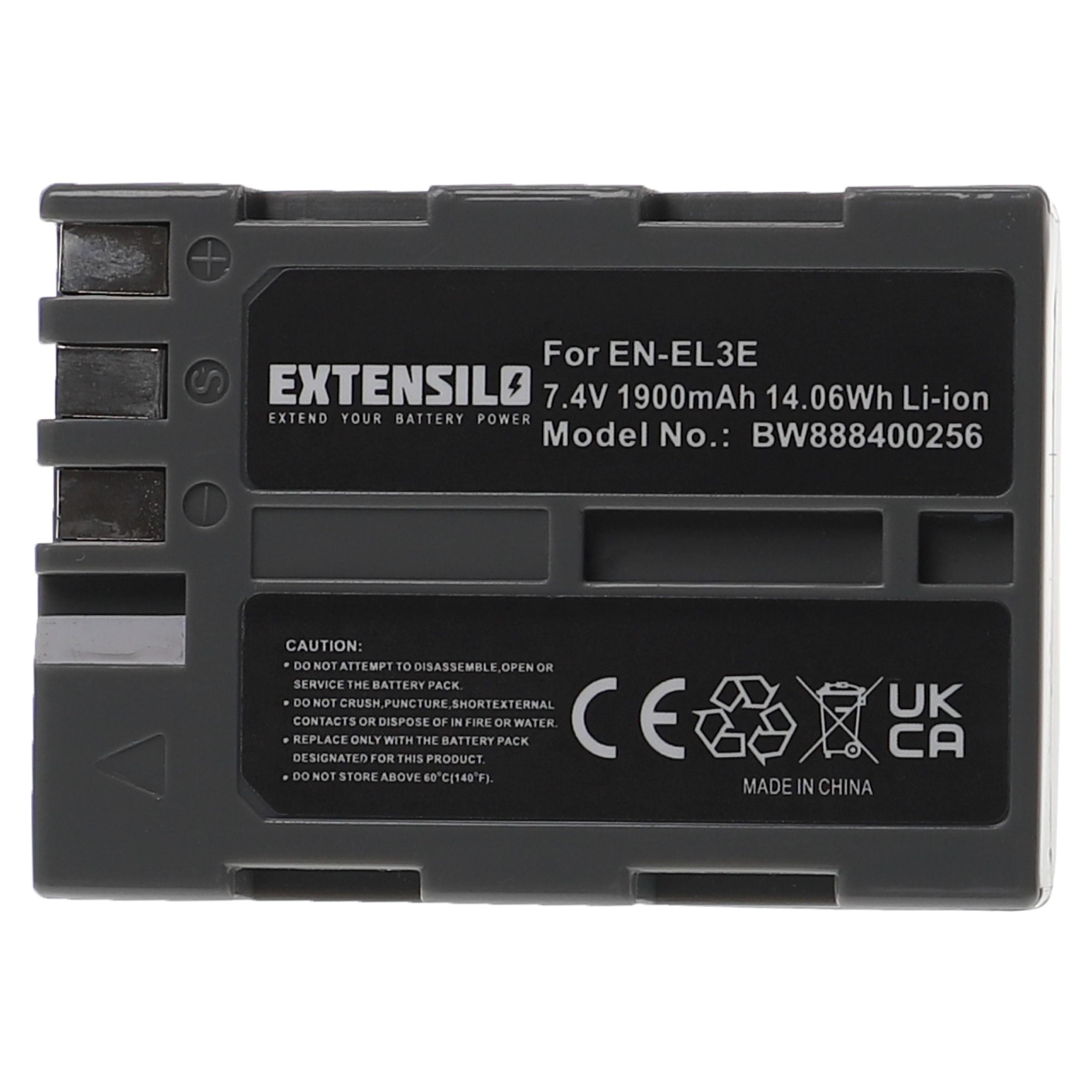 Vhbw Batteria Li-Ion 1200mAh 7,2V Compatibile Con Nikon D300, D200, D300s, D700, D90, D80 – Sostituisce EN-EL3e, 2 Celle, 8,88Wh - 2