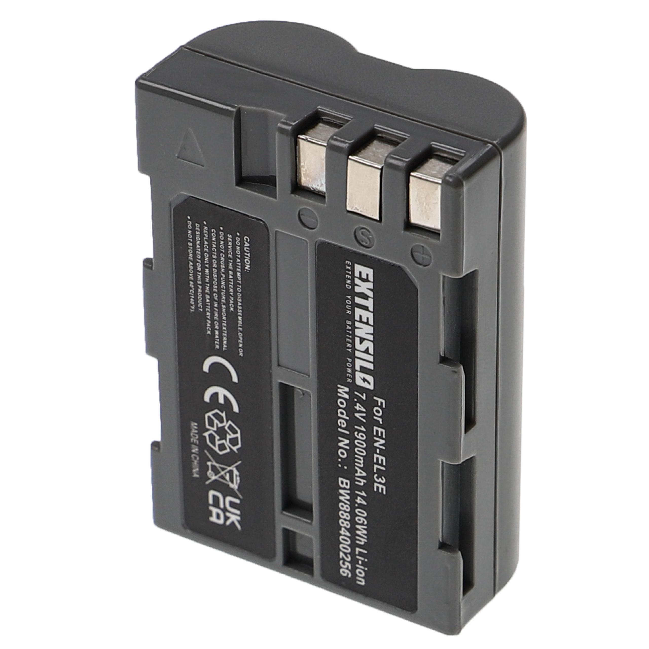 vhbw 1x batteria compatibile con Nikon D300, D200, D300s, D700, D70, D50, D100, D100 SLR fotocamera (2000mAh, 7,2V, Li-Ion), infochip