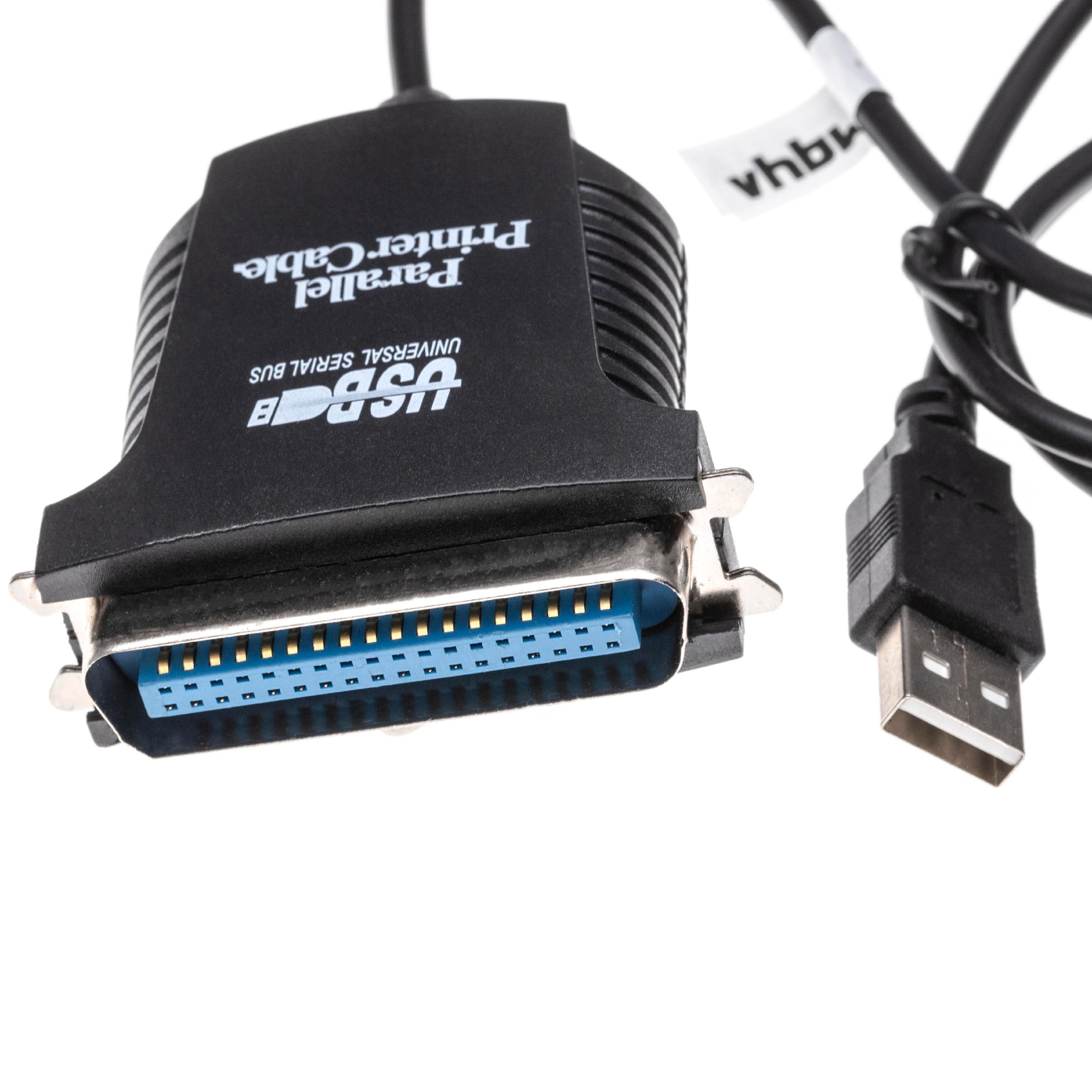 Vhbw cavo della stampante cavo per scanner cavo adattatore da USB A a USB B  - 3 m, nero