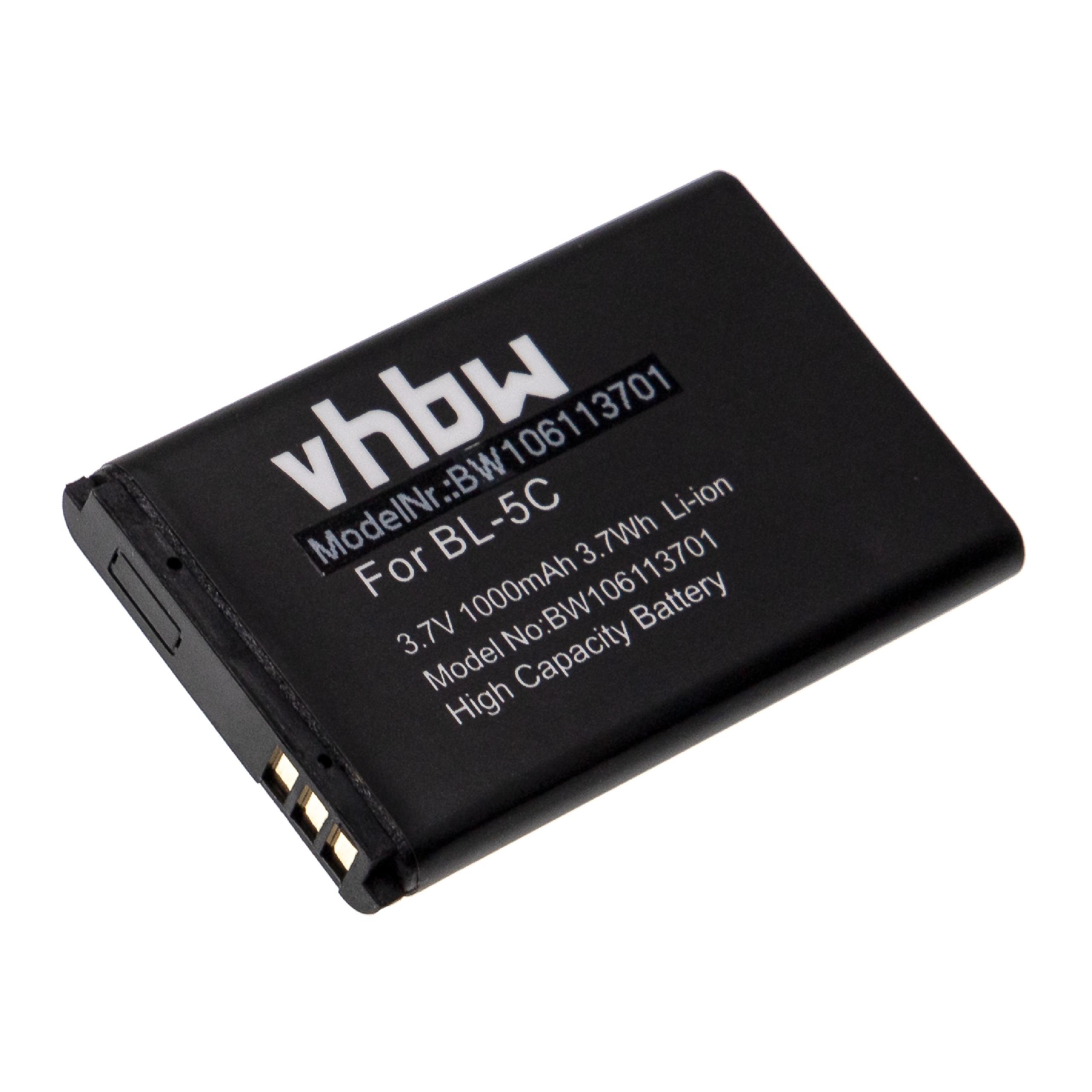 Batterie Neuve 1000mAh Pour Nokia 1800, 207, 1280, 1255, 1315, 208, 1208, 1200, 1112, 1650, 1600