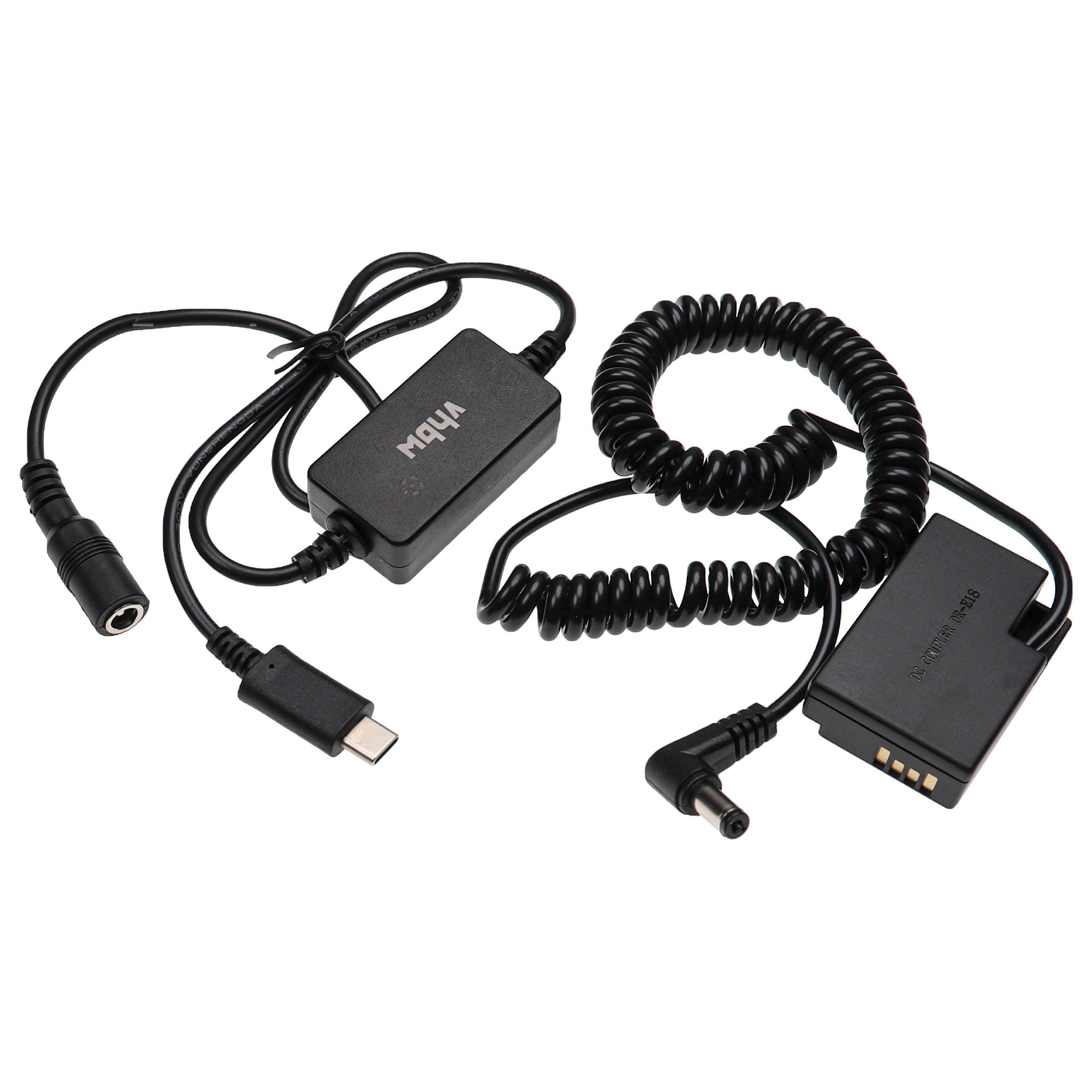 Alimentatore USB-C Per Canon ACK-E18 - Cavo 2m Con Adattatore DR-E18 - Foto 3