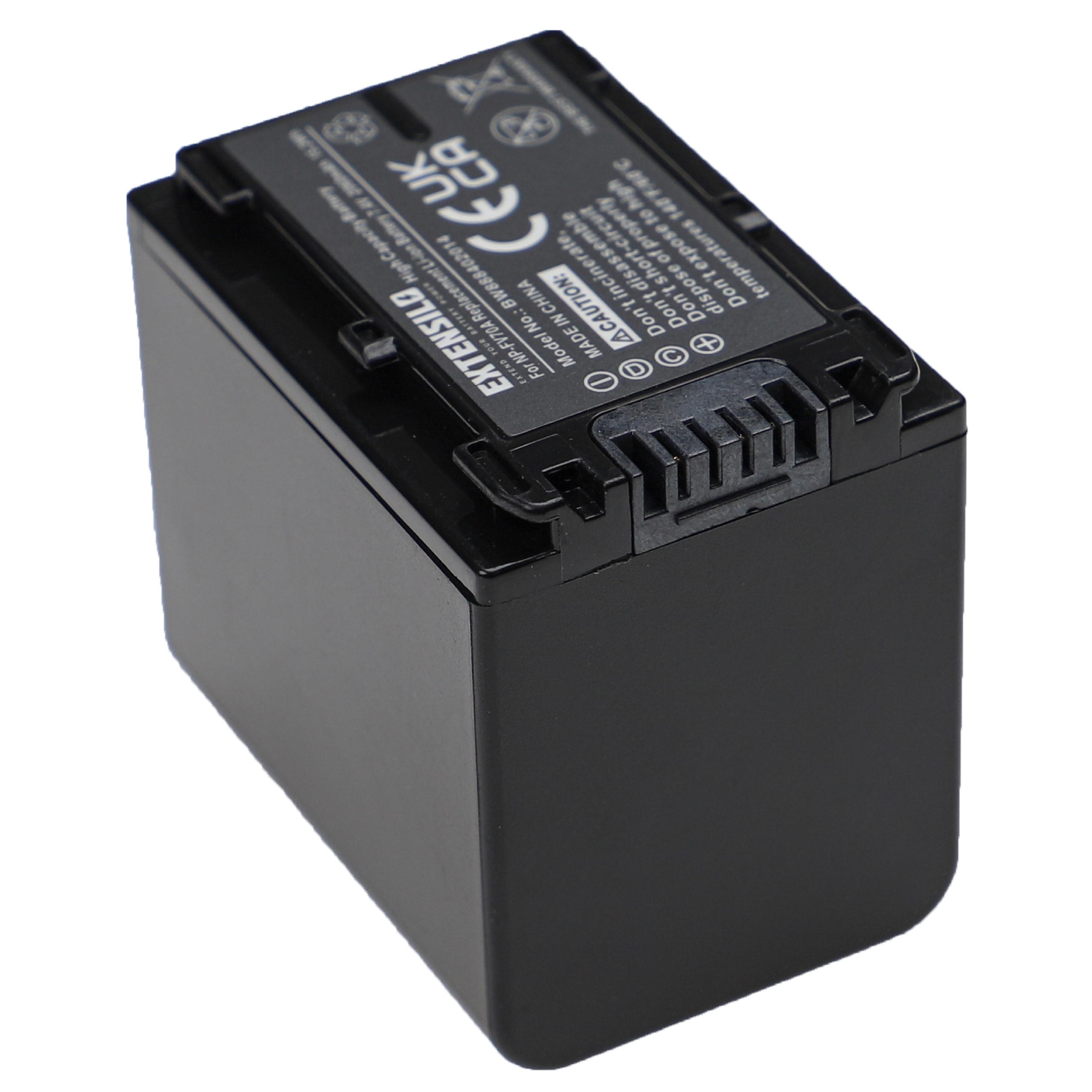 2 Batteries EXTENSILO 2060mAh Pour Sony DCR-SR58E SR48E SR57E SR67E - NP-FV100 Compatible