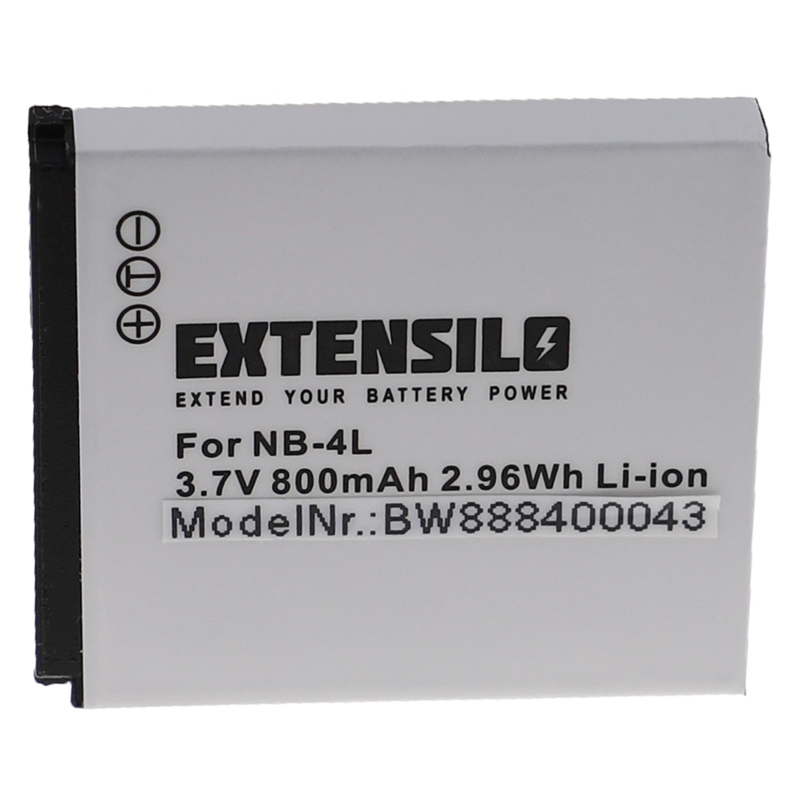 Vhbw Batteria Ricaricabile NB-4L 600mAh Li-Ion Per Canon Digital Ixus I Zoom, Wireless - Sostituto Compatibile