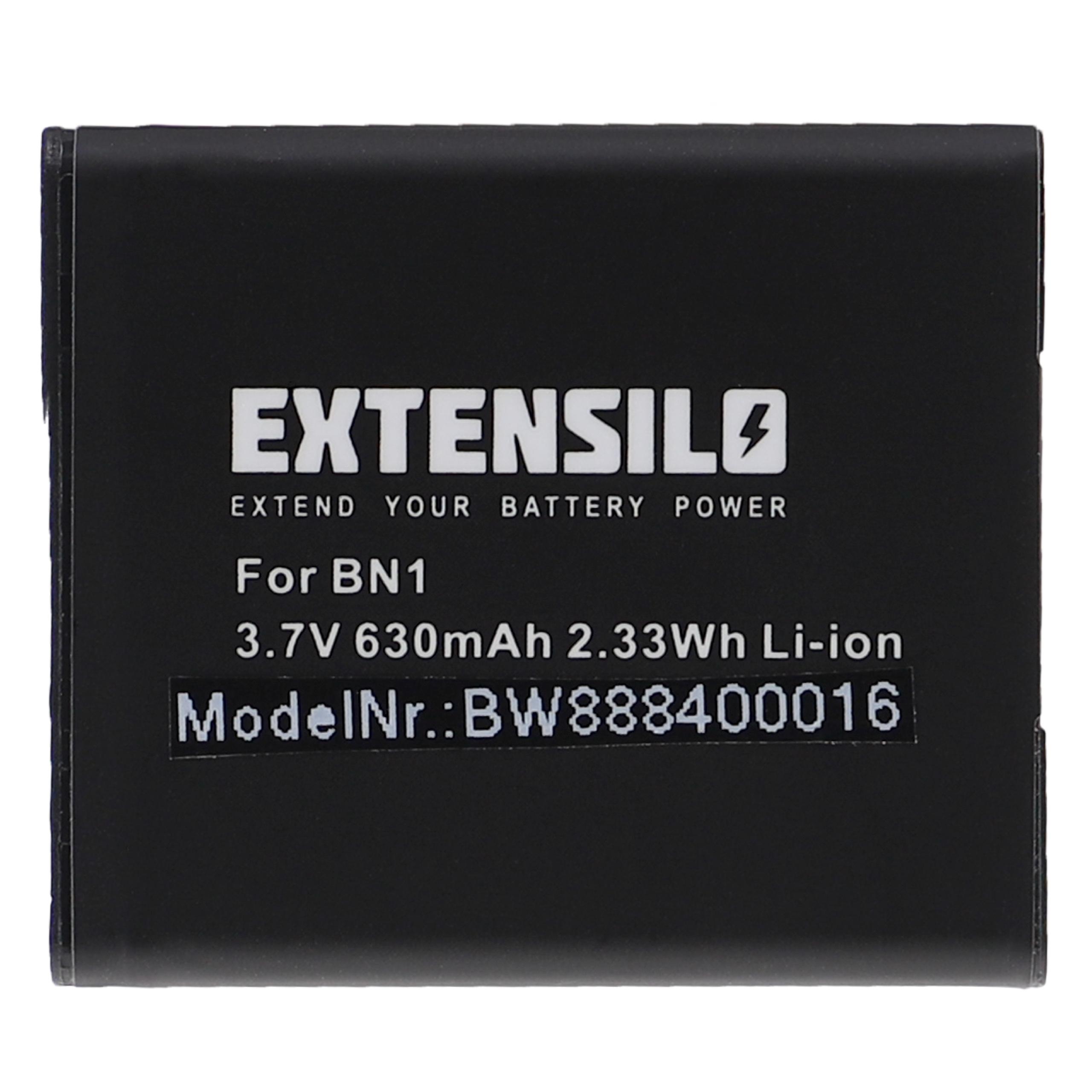 AccuCell Batteria adatta per Sony NP-BN1 Batteria di tipo N senza batteria originale 580-630mAh