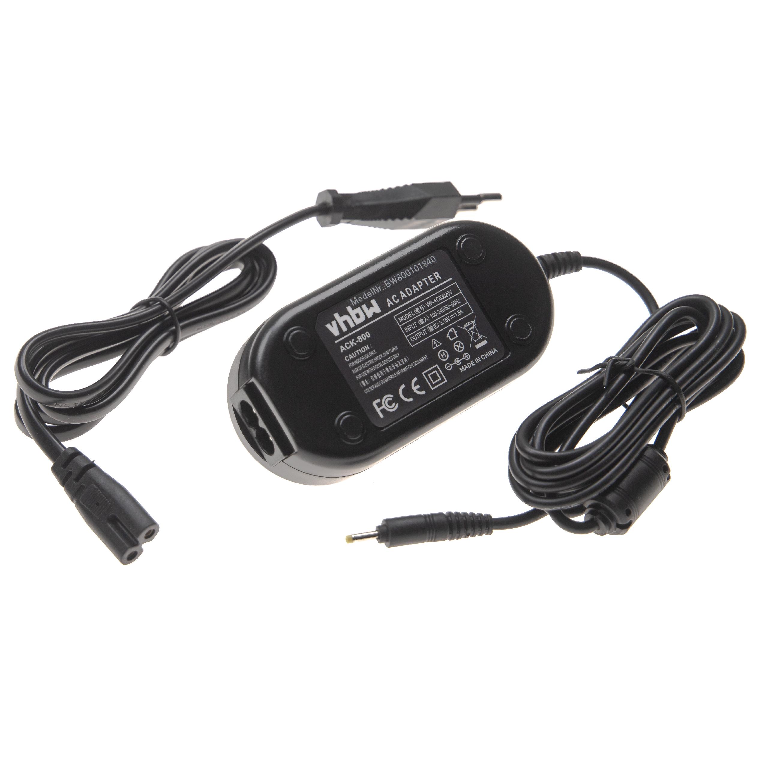 Vhbw Alimentatore 3,15V 1,5A Per Canon Powershot A460, A470, A480, A490, A495, A510 (ACK-800)