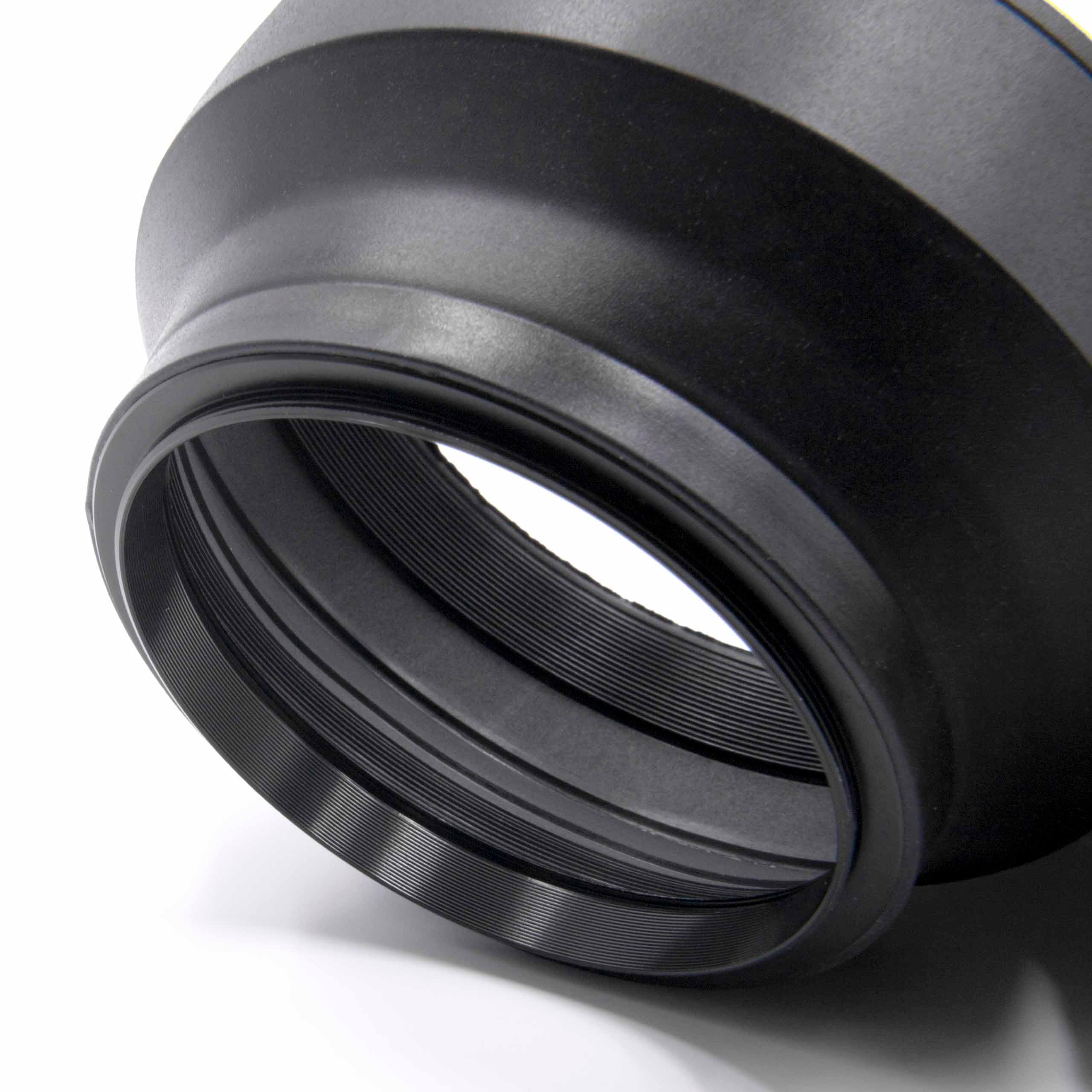 PARASOL CAUCHO 72mm negro para Sony E 18-105 mm F4 G OSS PZ P18105G