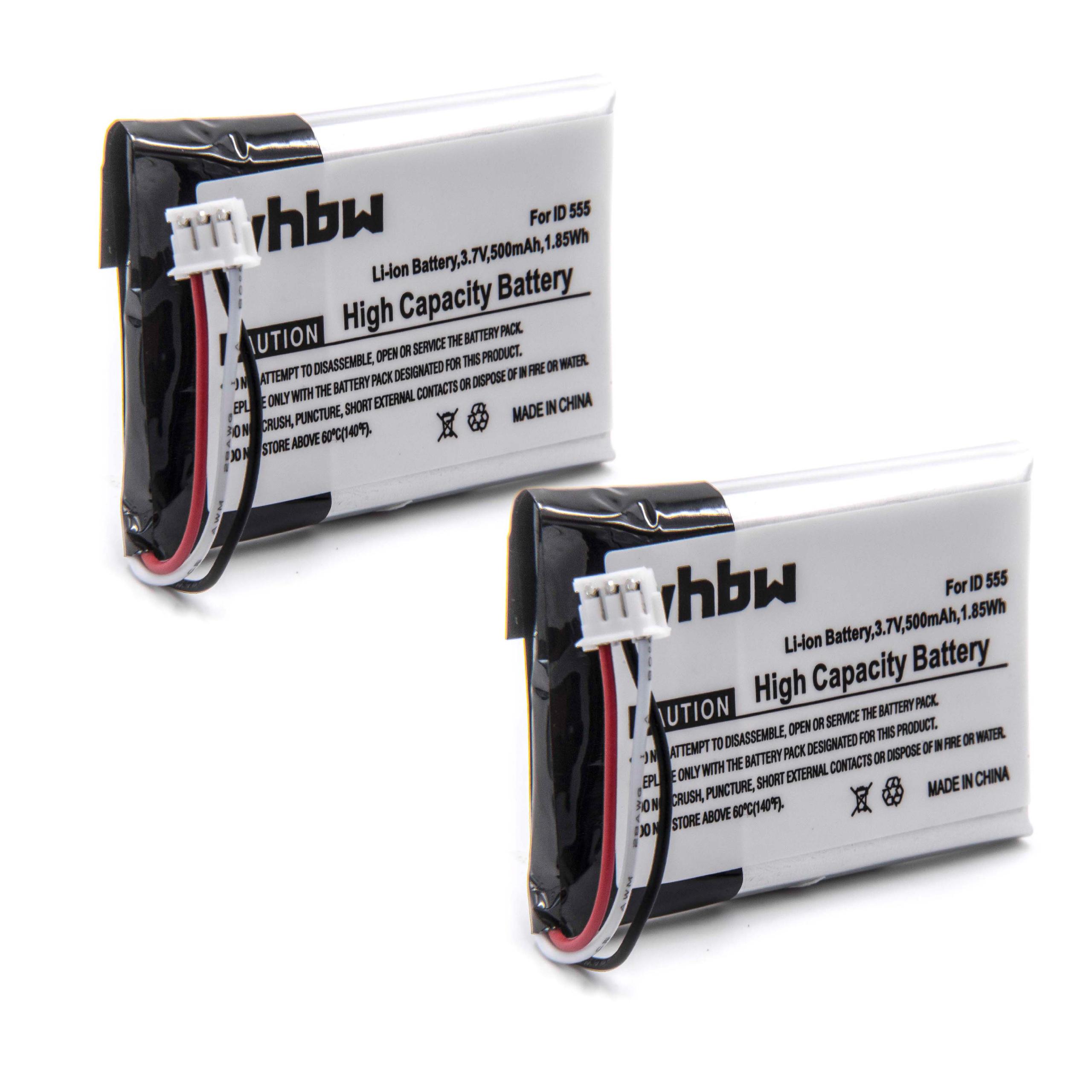 Vhbw Batterie Remplacement 500mAh Pour Grundig SL-422943 - Téléphone Fixe Sans Fil Li-Ion 3.7V, Haute Performance