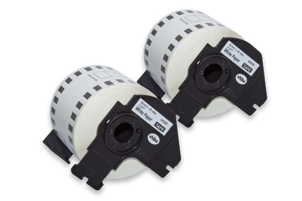 ENDLOS vhbw ETIKETTEN 62mm x 30.48m WASSERFEST für BROTHER P-touch DK-22205